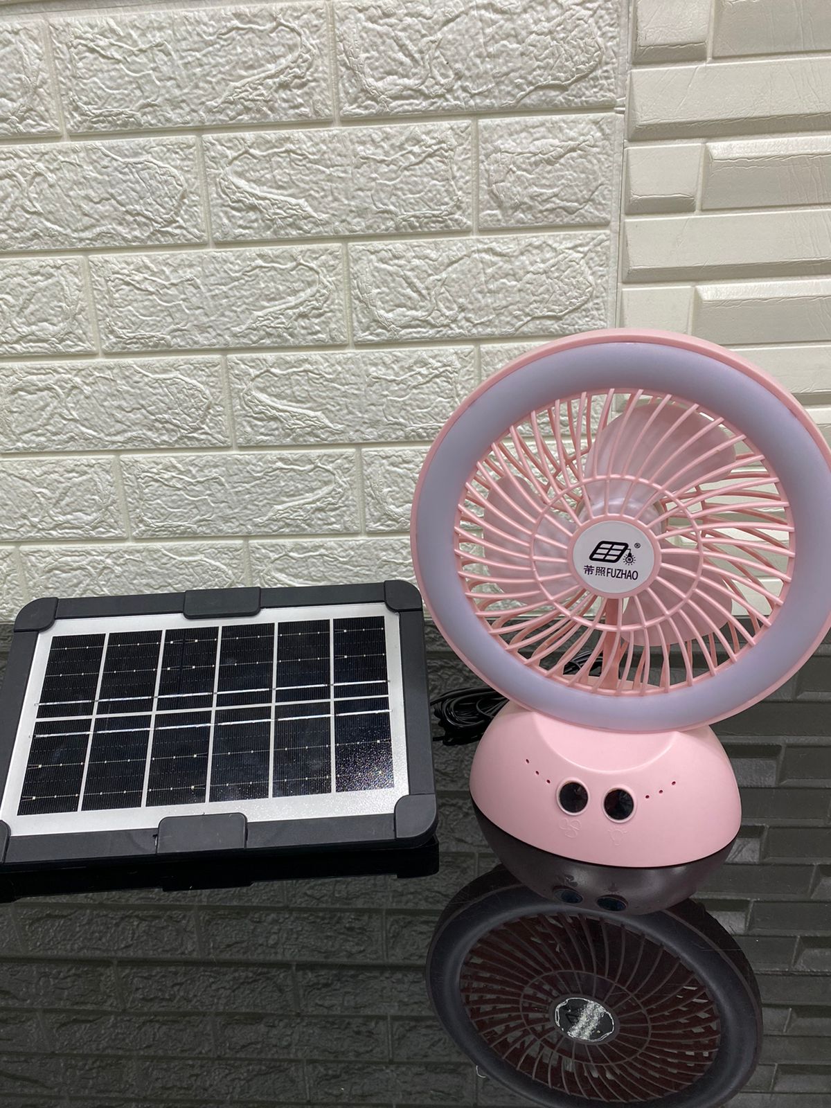 Miniatura 3 de VENTILADOR CON LUZ Y PANEL SOLAR